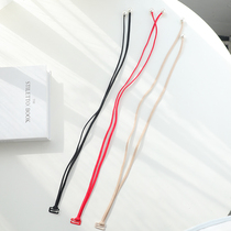 Halter neck shoulder strap Underwear accessories Womens thin belt Sexy non-slip bow Pearl word collar artifact bra bra belt