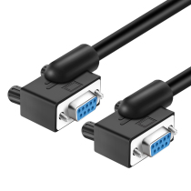 DB9 elbow serial port cable RS232 direct hole to hole com port connection extension cable female to female straight through can be customized