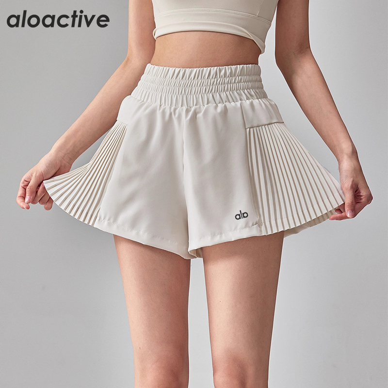 Aloactive Breathable Sports Yoga Shorts for Women, Loose Fit, Anti-Exposure, Quick-Dry Running Fitness Shorts, Summer