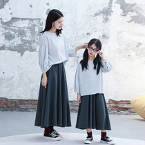 With Artisan 2022 Chunqiu Autumn Clothing New Pure Cotton Loose Kiss Suit Daily art fresher original mother and female dress