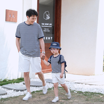 With Artisan 2022 Summer Dress New Blue Streaks Loose pro-Pure Cotton Foreign Air Casual 100 lap and son fit suit