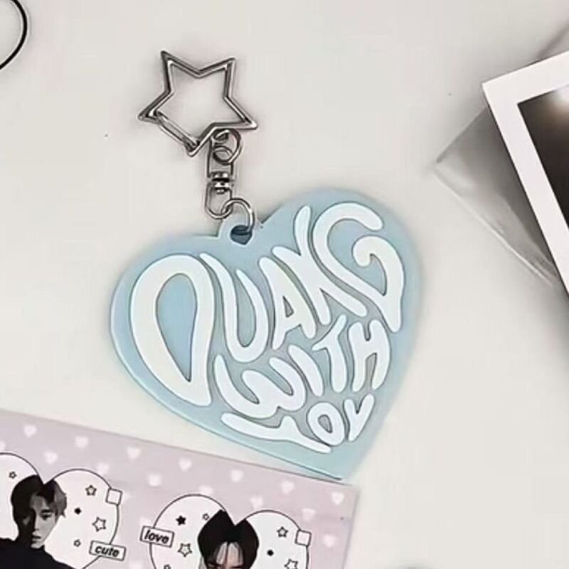 Duang with You - Acrylic Keychain Pendant with a Heart, Super Cute Backpack Keychain Duang with You - Acrylic Keychain Pendant with a Heart, Super Cute Backpack Keychain