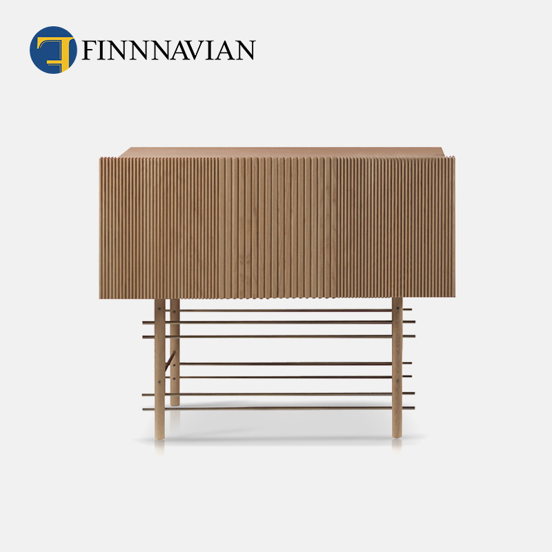 FINNNAVIAN Oak solid wood modern minimalist art sideboard ELLA collectible furniture