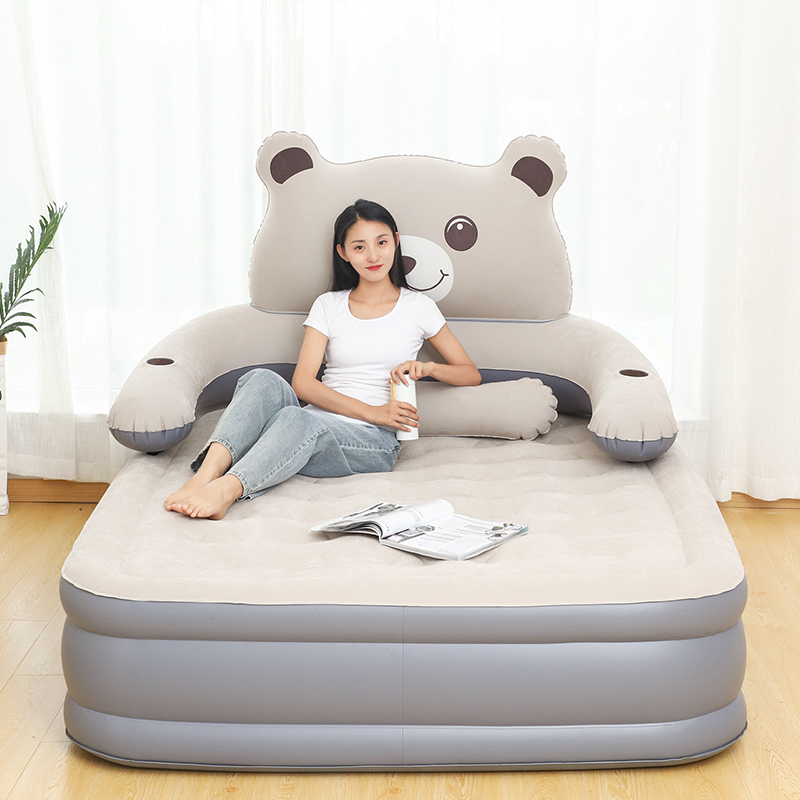 Inflatable mattress floor bed lazy bed household double air cushion bed sheets people punching folding bed single heightened thickening