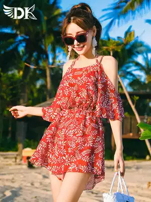 DK2021 new explosive swimsuit women sexy bikini two-piece fairy fan Zai belly thin Korean hot spring