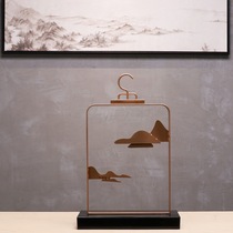 New Chinese style modern creative iron art Xiangyun decorations ornaments model room living room TV cabinet wine cabinet soft decorations