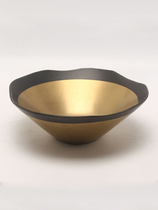 Decoration living room model room black gold new Chinese style creative small light luxury fruit plate home decoration hotel modern decoration