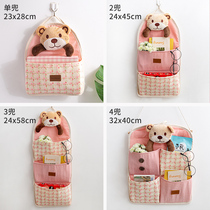 Dormitory Divine Instrumental Door Rear Hanging Wall Upper Wall Hanging Students Multilayer Wall-mounted Bag Cloth Art Mobile Phone Debris Collection Bag