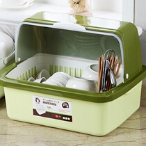Kitchen large plastic cupboard with lid for Bowl Box drain bowl rack bowl chopsticks storage box dish tableware storage box dish tableware cage finishing rack