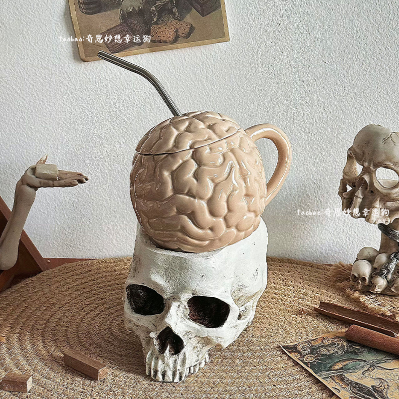 Freshly Released Brain-Shaped Mug, Unique Gift, Practical Cup, Mug, Birthday Gift for Friends, Halloween Souvenir