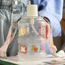 Large capacity network red bucket cup with a lovely tonne of bucket high color cup female cup portable kettle