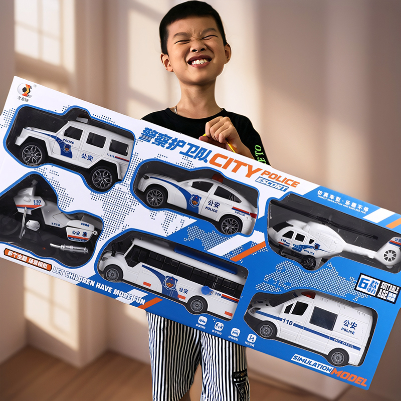 2026 New Children's Police Car Combination Set Motorcycle Bus Toy Car for Boys Aged 2 to 6 Years Old 2026 New Children's Police Car Combination Set Motorcycle Bus Toy Car for Boys Aged 2 to 6 Years Old
