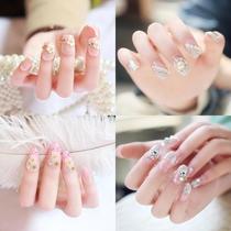 Use a full set of frosted direct nail salons. Long fake nail patch nail art products can be removed 24 pieces