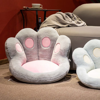 Cute Cat Paw Half-Surround Integrated Seat Cushion, Bear Paw Cushion, Office Chair Cushion, Lumbar Pillow, Plush Lazy Sofa