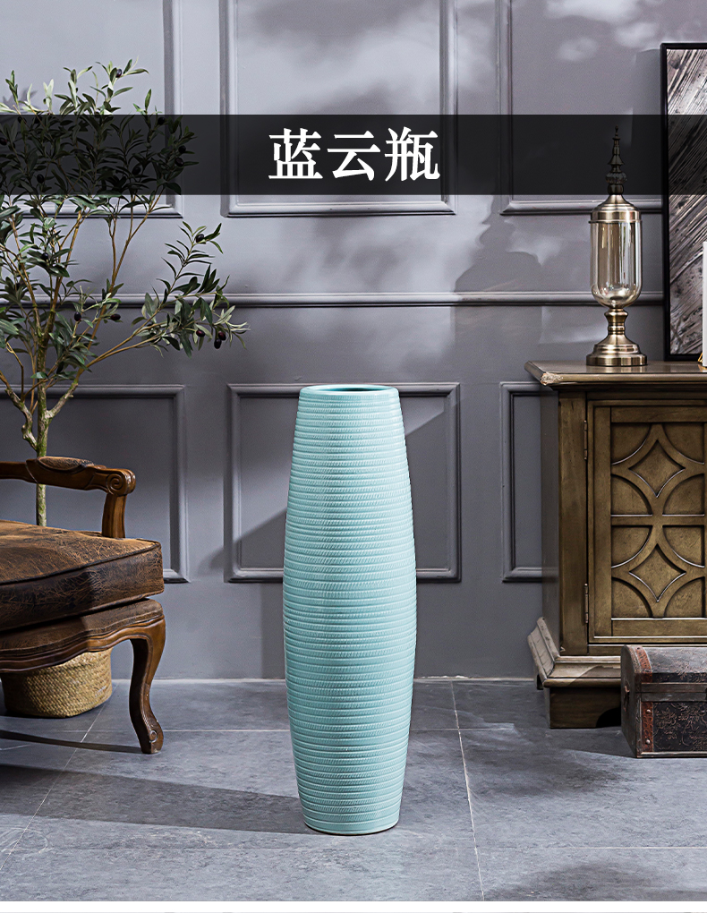 Clearance of jingdezhen ceramic vase landing large modern flower arranging flowers, home furnishing articles imitated old POTS