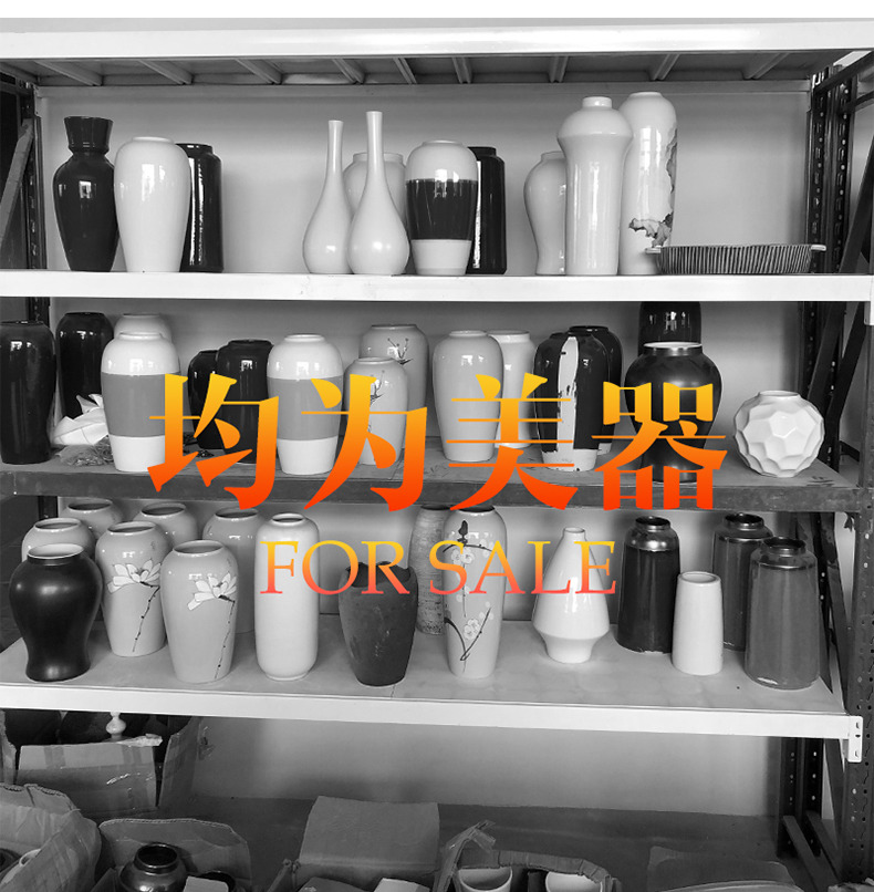 Clearance rule of jingdezhen ceramic landing big vase creative coarse pottery restoring ancient ways is the sitting room TV cabinet dry flower arranging furnishing articles