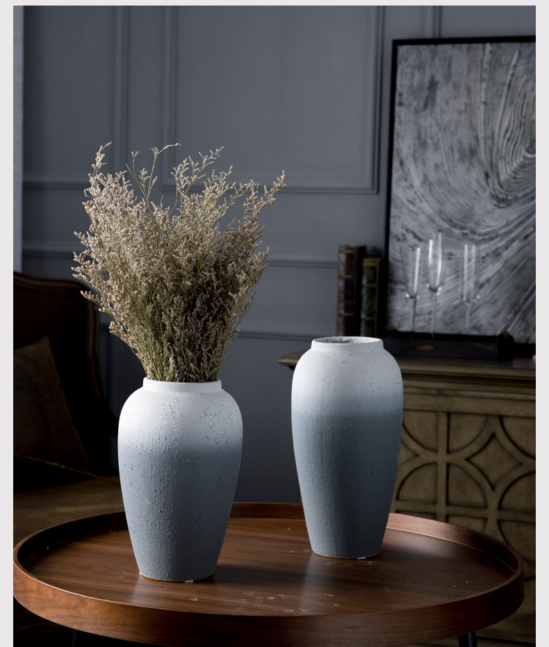 Jingdezhen coarse pottery all over the sky star, dried flower ceramic vase to restore ancient ways small and pure and fresh flower arranging Nordic pottery furnishing articles sitting room