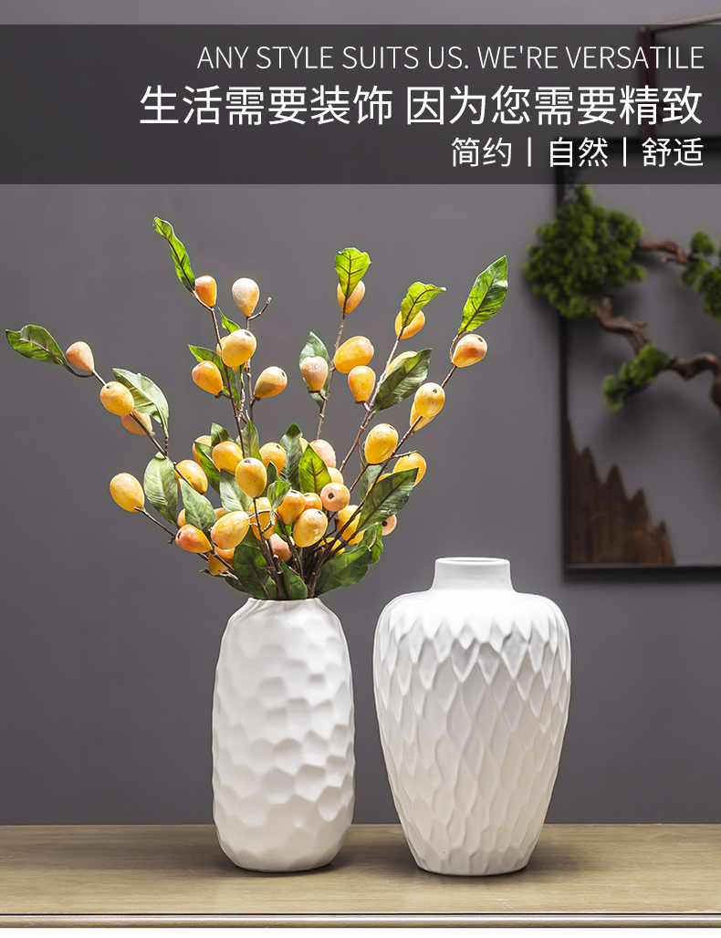 Jingdezhen I and contracted table light and decoration flower arranging ceramic flower implement vase in the sitting room porch dried flower adornment furnishing articles