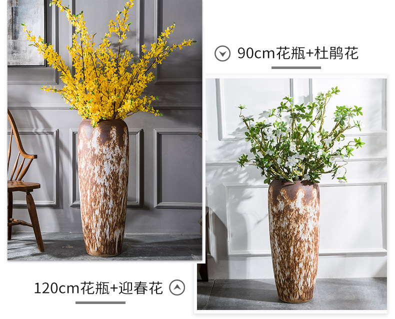 Jingdezhen ceramic floor to restore ancient ways do old large vases, pottery flower arrangement sitting room hotel villa home soft decoration