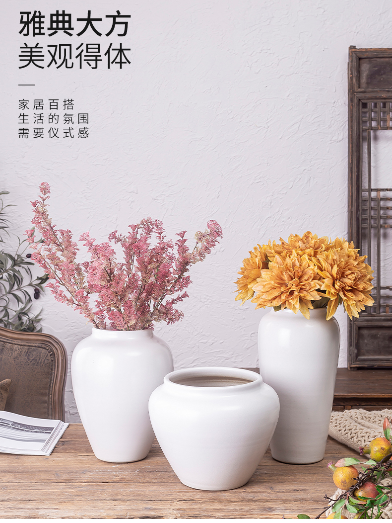 I and contracted land sitting room creative flower arranging dried flower vases, flower art furnishing articles furnishing articles home decoration ceramics