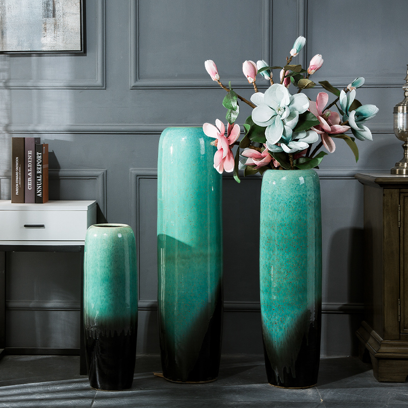 Jingdezhen dried flower vase landing large ceramic sitting room porch European I and contracted style flower arranging furnishing articles