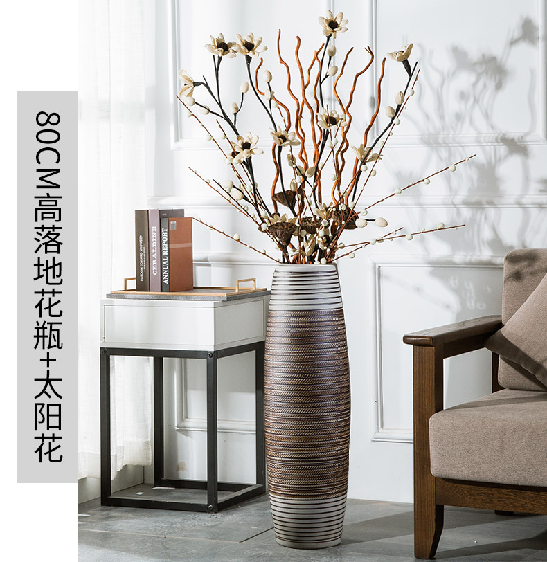 Ground vase Nordic large vases, the sitting room is I and contracted American dry flower arranging flowers tall ceramic decorative furnishing articles