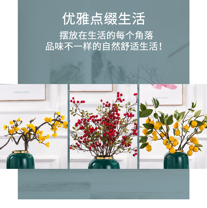 Ceramic vase artical sitting room flower arranging furnishing articles American I and contracted hydroponic dried flowers, creative household decoration