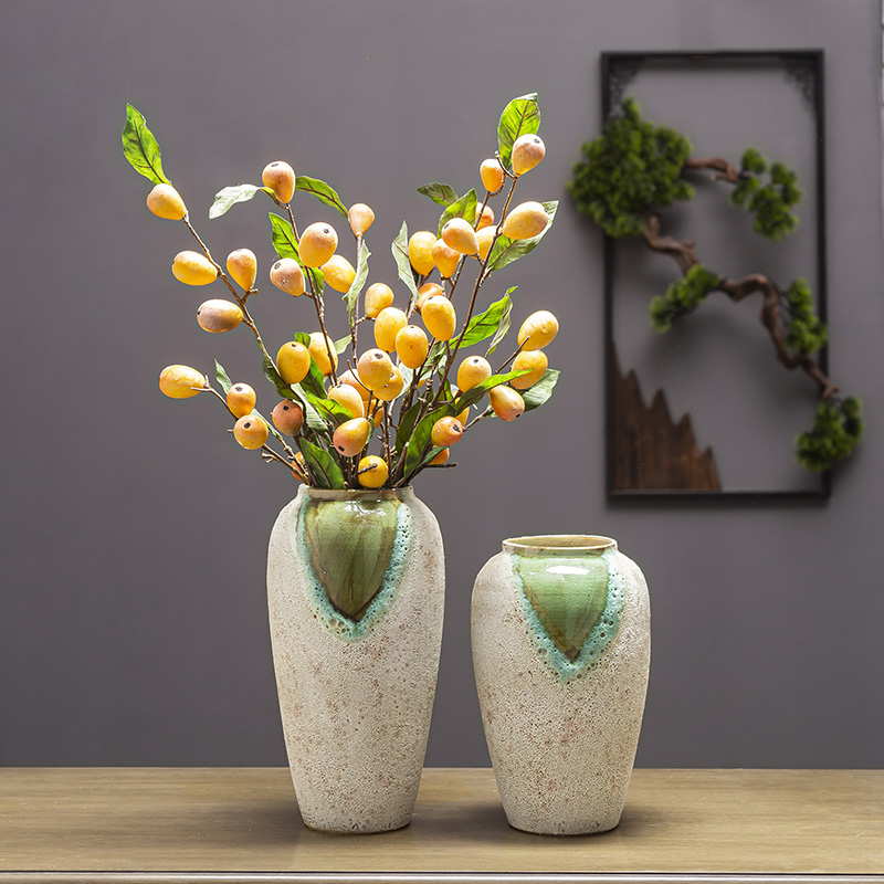 Jingdezhen ceramic floret bottle furnishing articles sitting room flower arranging retro rough some ceramic pot dry flower hydroponics vase flowerpot clearance