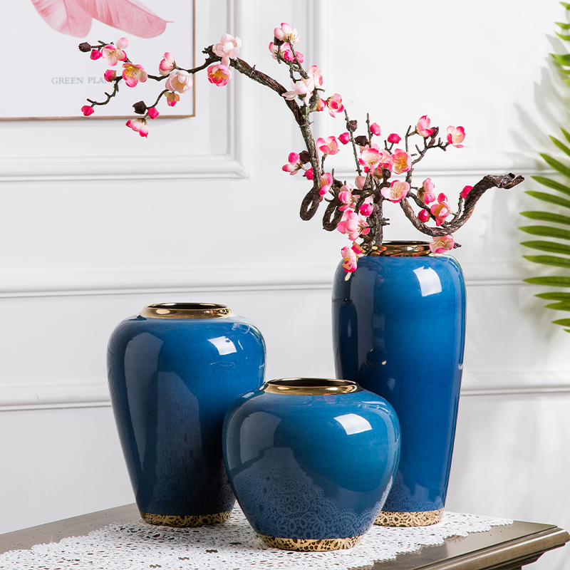 European ceramic vase simulation flower arranging furnishing articles I and contracted home sitting room TV ark adornment porch decoration