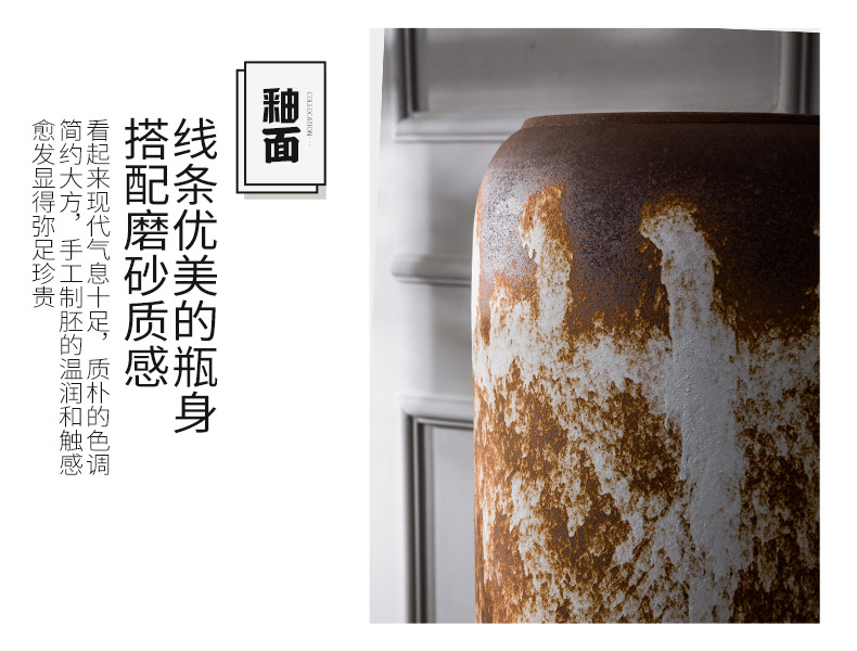Jingdezhen ceramic floor to restore ancient ways do old large vases, pottery flower arrangement sitting room hotel villa home soft decoration