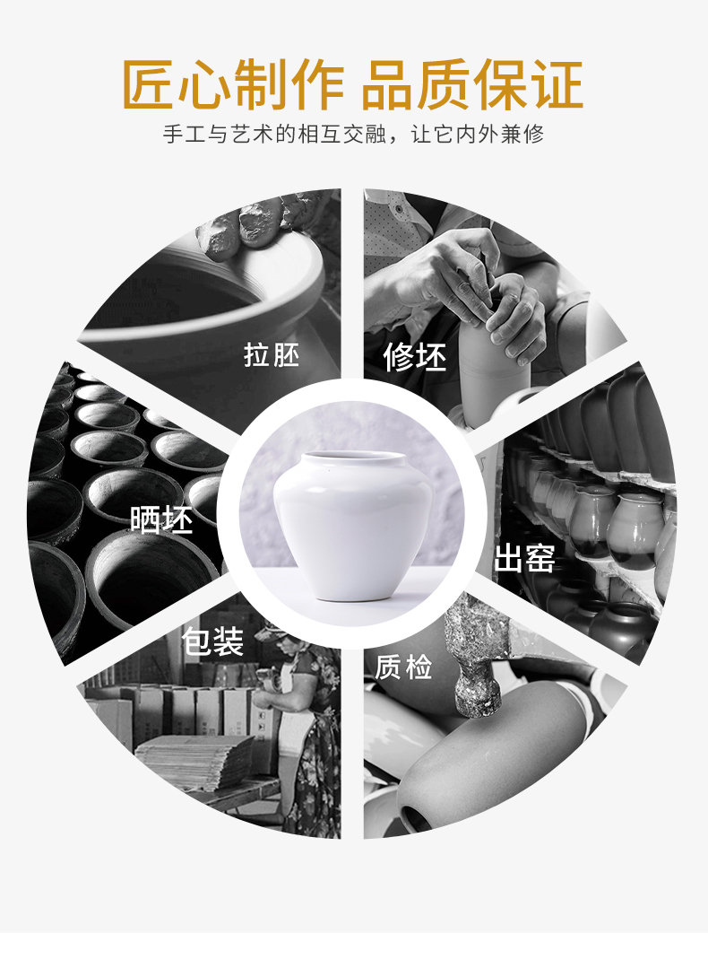 Nordic creative I and contracted sitting room, the dried flower arranging flowers white matte enrolled porcelain vase furnishing articles household act the role ofing is tasted