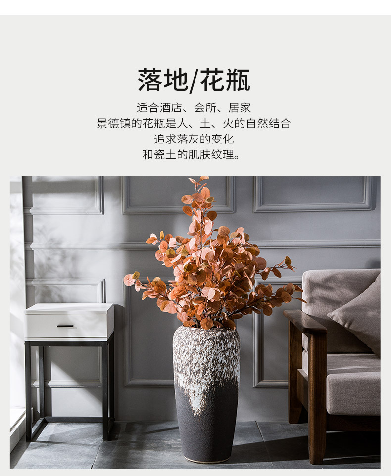 Home sitting room of large vases, ceramic furnishing articles large flower arrangement to restore ancient ways do old TV ark, porch porcelain decoration