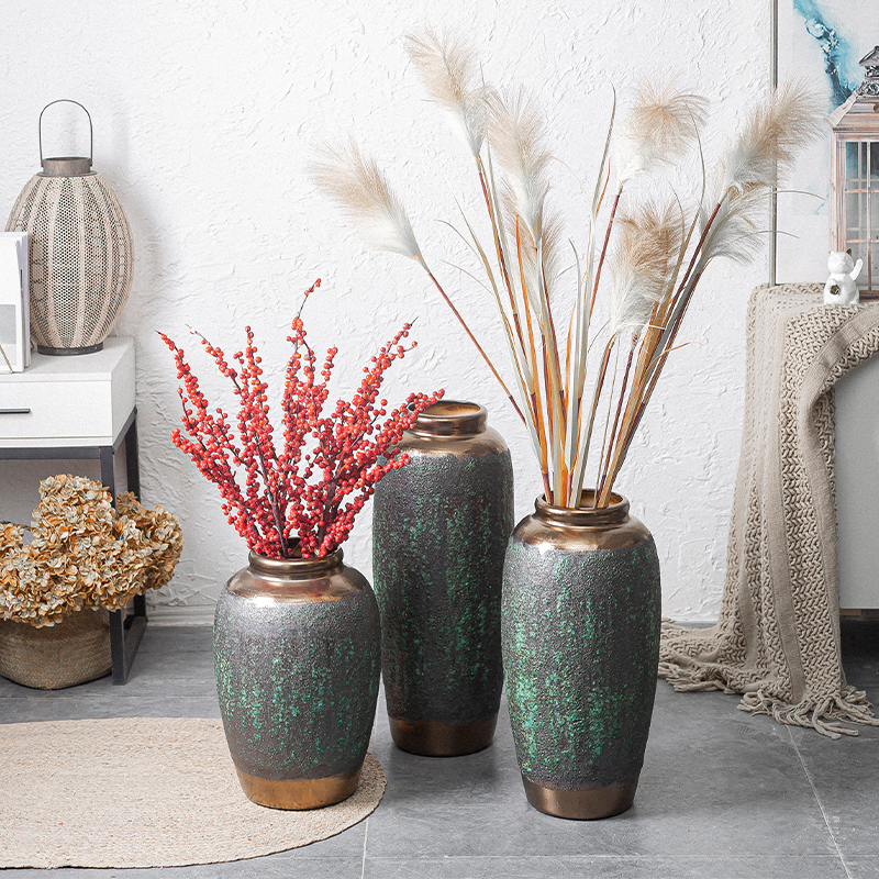 Ceramic vases, flower arrangement sitting room place I and contracted to restore ancient ways the dried ou landing big flowerpot jingdezhen porcelain