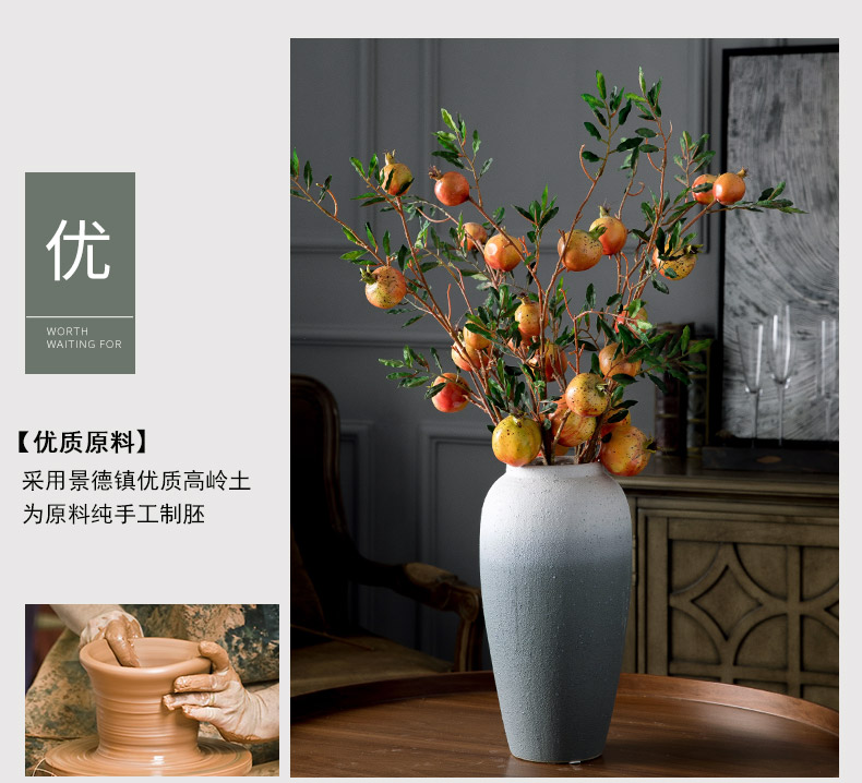 Jingdezhen coarse pottery all over the sky star, dried flower ceramic vase to restore ancient ways small and pure and fresh flower arranging Nordic pottery furnishing articles sitting room