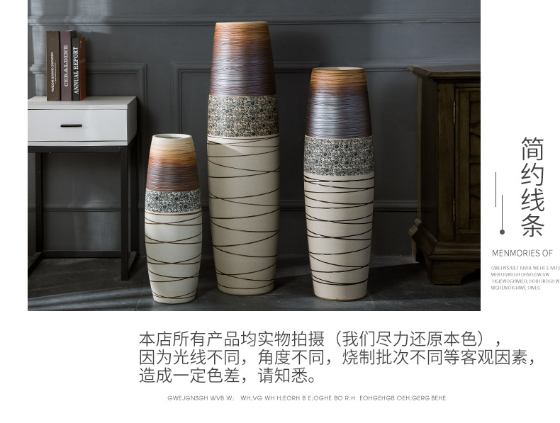 Ceramic vase of large new Chinese style living room porch simulation flower flower arranging contracted home furnishing articles European adornment