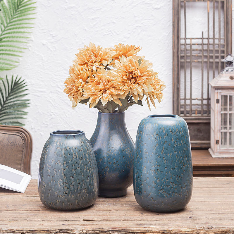 Vase is placed in the sitting room is light and decoration ceramics dried flowers, flower arranging Chinese American Nordic creative contracted table web celebrity