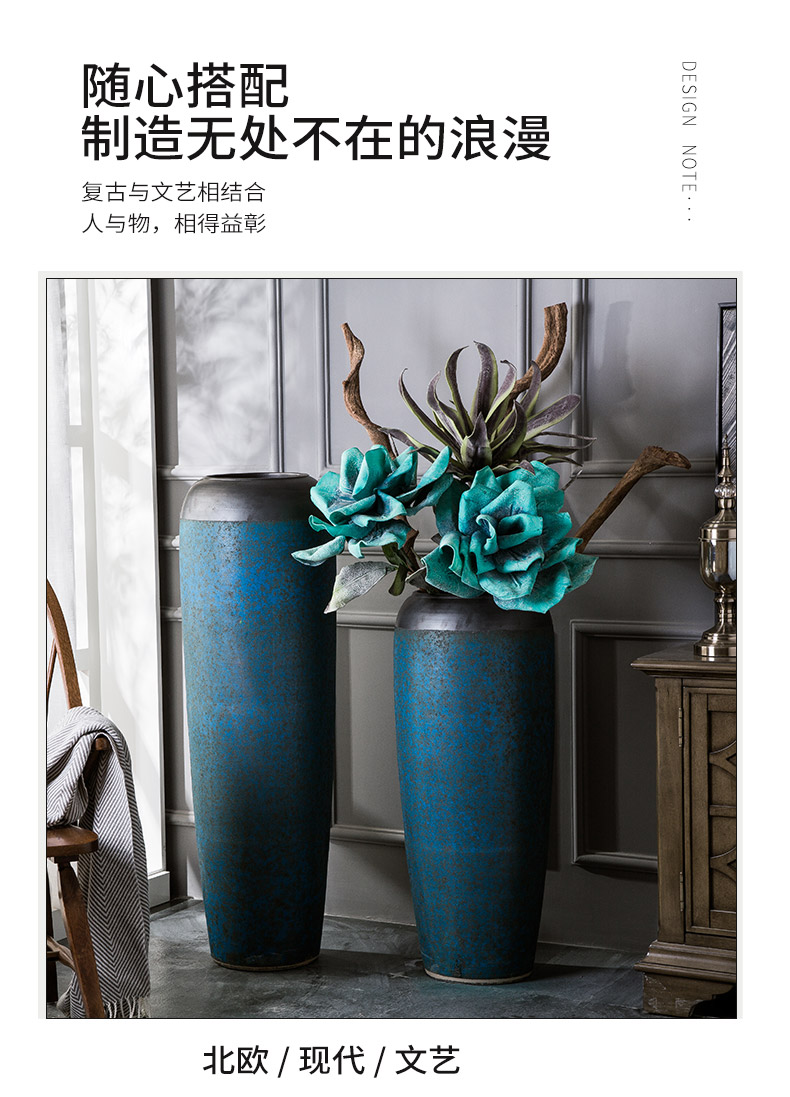 European ideas of jingdezhen ceramic vase of large sitting room flower arranging hotel villa household soft adornment POTS