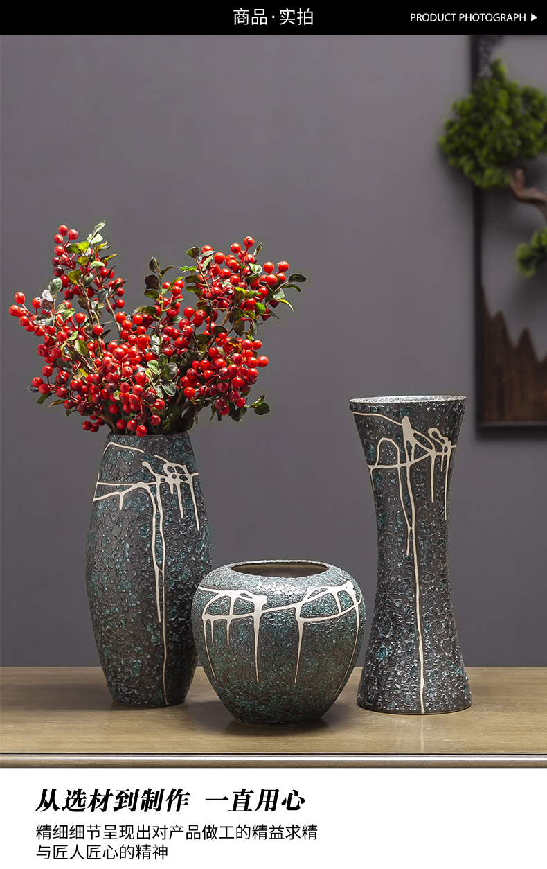 I and contracted land sitting room creative flower arranging furnishing articles home decoration ceramic dry flower flower bottles of floral arrangements