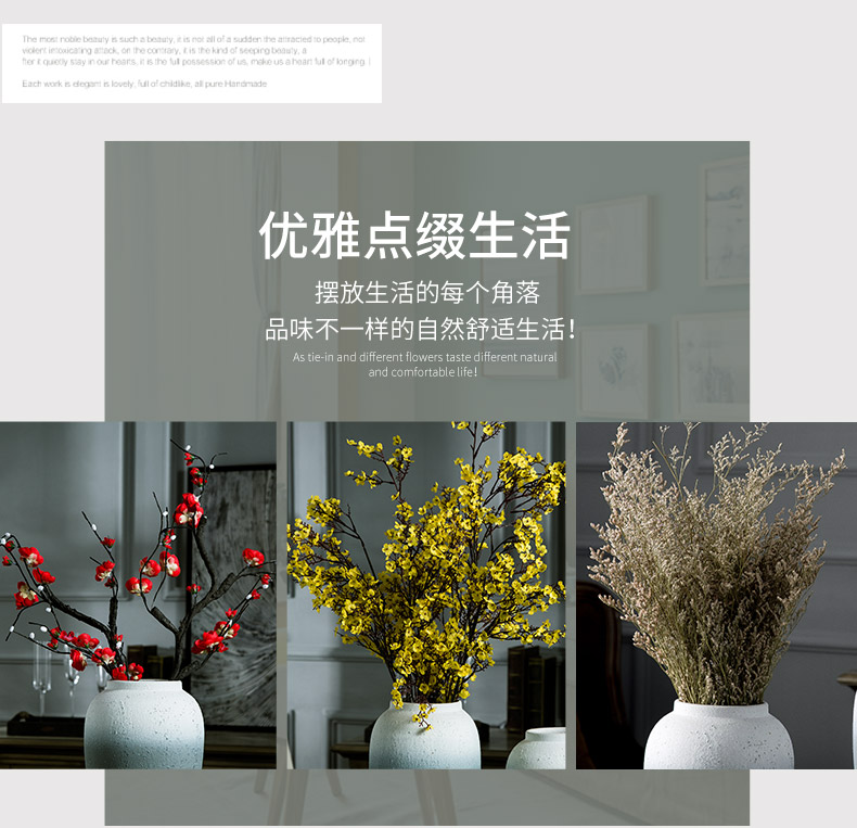 Jingdezhen coarse pottery all over the sky star, dried flower ceramic vase to restore ancient ways small and pure and fresh flower arranging Nordic pottery furnishing articles sitting room