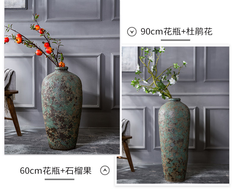 Jingdezhen ceramic vase landing restoring ancient ways do old flower arrangement sitting room adornment small name plum bottle furnishing articles pottery by hand