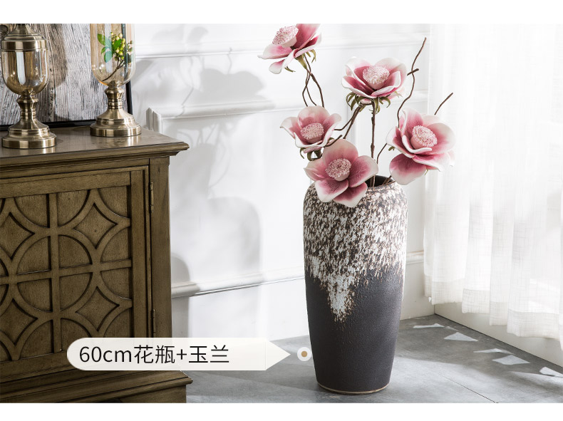 Home sitting room of large vases, ceramic furnishing articles large flower arrangement to restore ancient ways do old TV ark, porch porcelain decoration