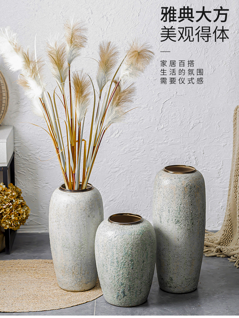 Jingdezhen ceramic vase landing size furnishing articles decoration indoor simulation European household ceramics from the living room