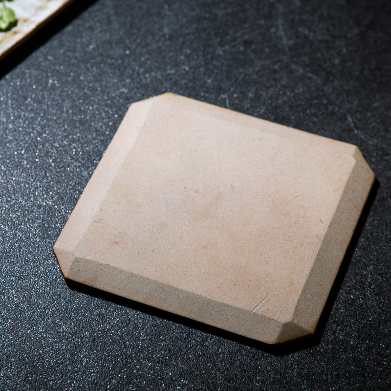 Japanese style restoring ancient ways, white plate plate of a rectangle sushi platter beefsteak plate thick ceramic tableware with flat