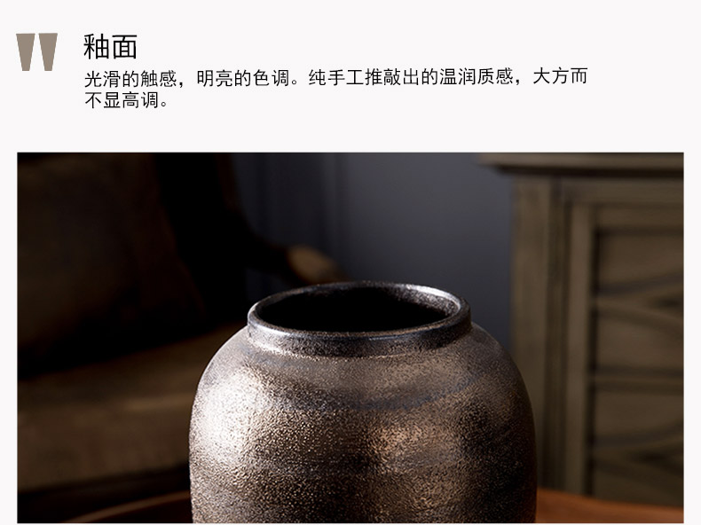 Jingdezhen coarse some ceramic pot pottery all over the sky star, dried flower vases, small pure and fresh and restore ancient ways the vase flower arranging furnishing articles sitting room