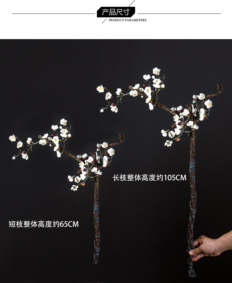Simulation flower wintersweet name plum flowers, Chinese style household adornment silk flowers zen flower vases, pottery sitting room small place