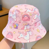 Розовая детская солнцезащитная шляпа, шапка, кепка подходит для мужчин и женщин на солнечной энергии для раннего возраста, защита от солнца