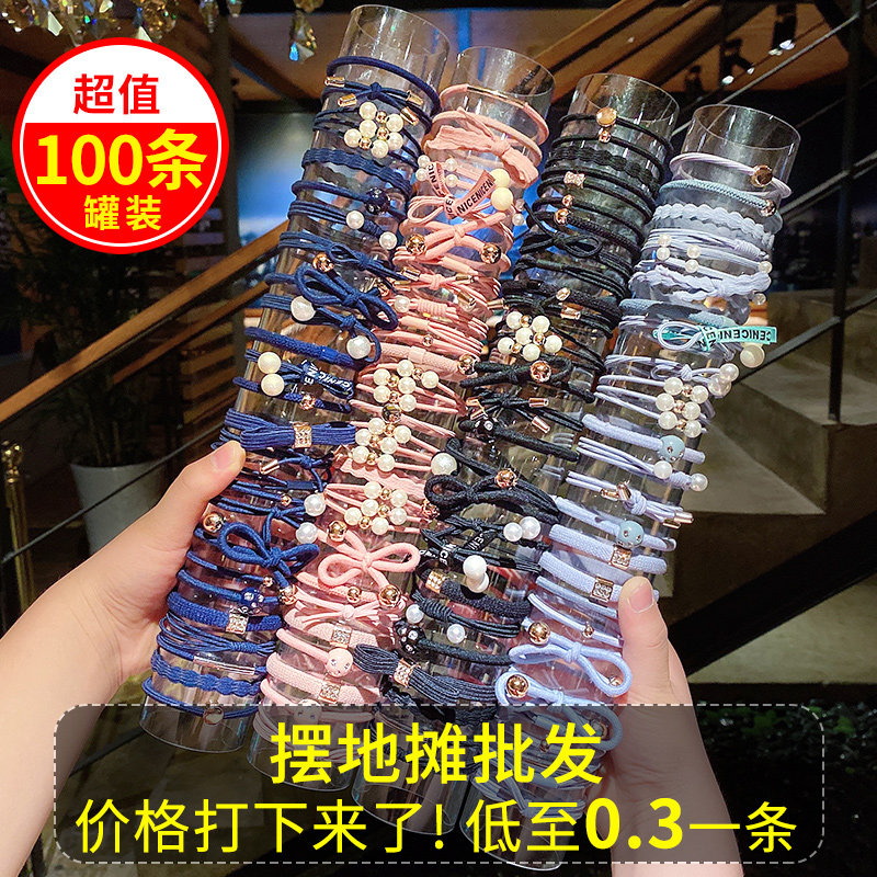 100 hair cord rubber band female tie head Korean children's headrope cute Net red ins Hairband simple girl headwear