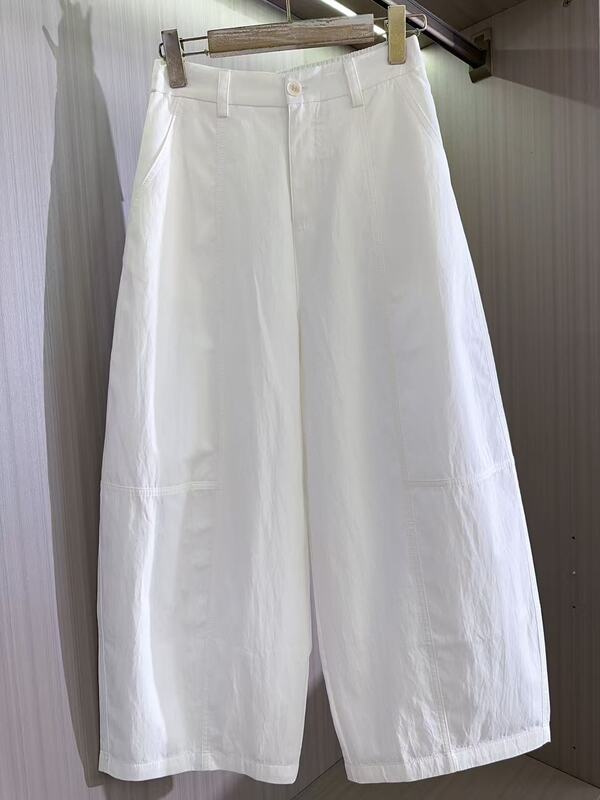 10112 Spring New Style Elastic Waist Wide-Leg Balloon Pants Casual Pants, S Hip Circumference 118, Length 89