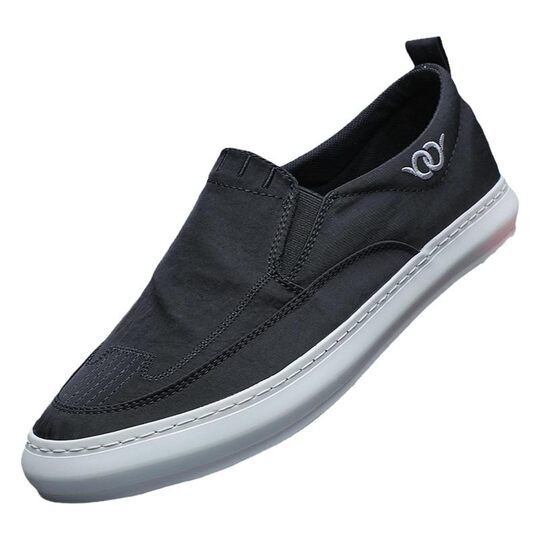 Новые мужские слипоны 2025 года: повседневные, универсальные, низкие кеды из канваса в корейском стиле, модные, дышащие, удобные.