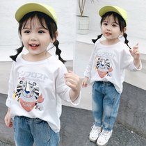 Girls long sleeve T-shirt children cotton coat 2021 new autumn style 0 childrens clothing women baby spring base shirt